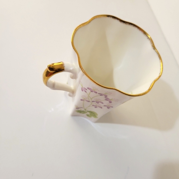 Royal Crown Staffordshire England  Fine Bone Handcrafted China Flower Mug - Picture 7 of 10